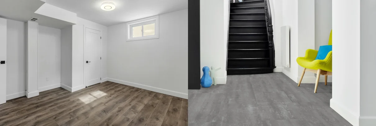 Kellerboden aus Vinyl-Rollenware