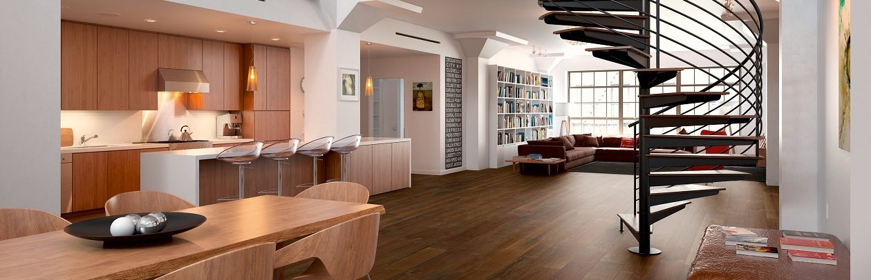 Küchenboden in Holzoptik