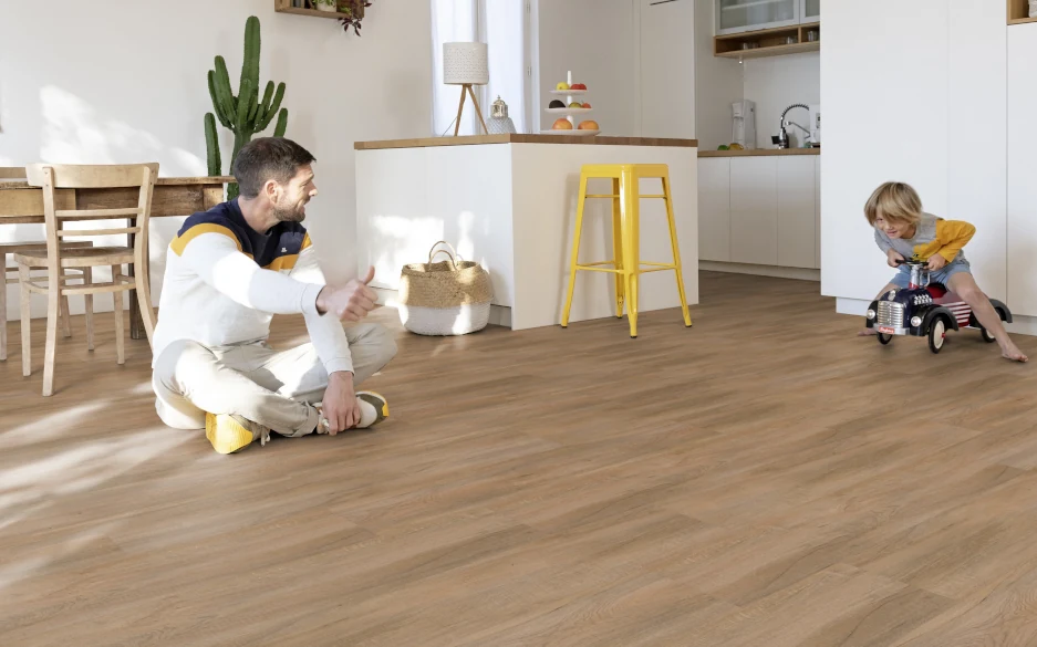 Designboden im Essbereich: Vinylboden