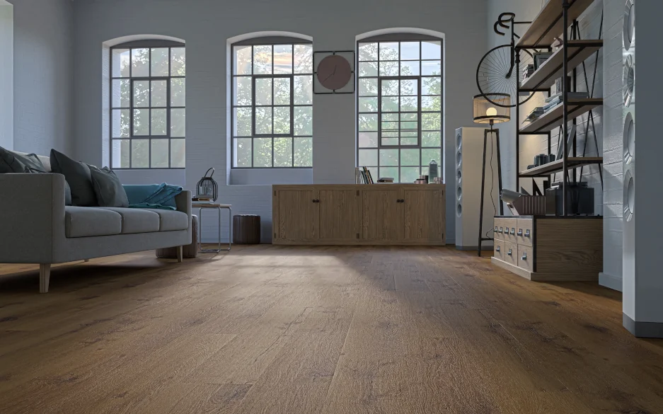 Eichenboden: Nachbildung aus Vinyl