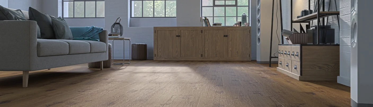 Eichenboden: Nachbildung aus Vinyl
