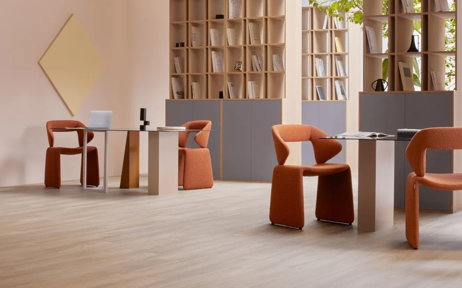 Vinylboden in heller Holzoptik