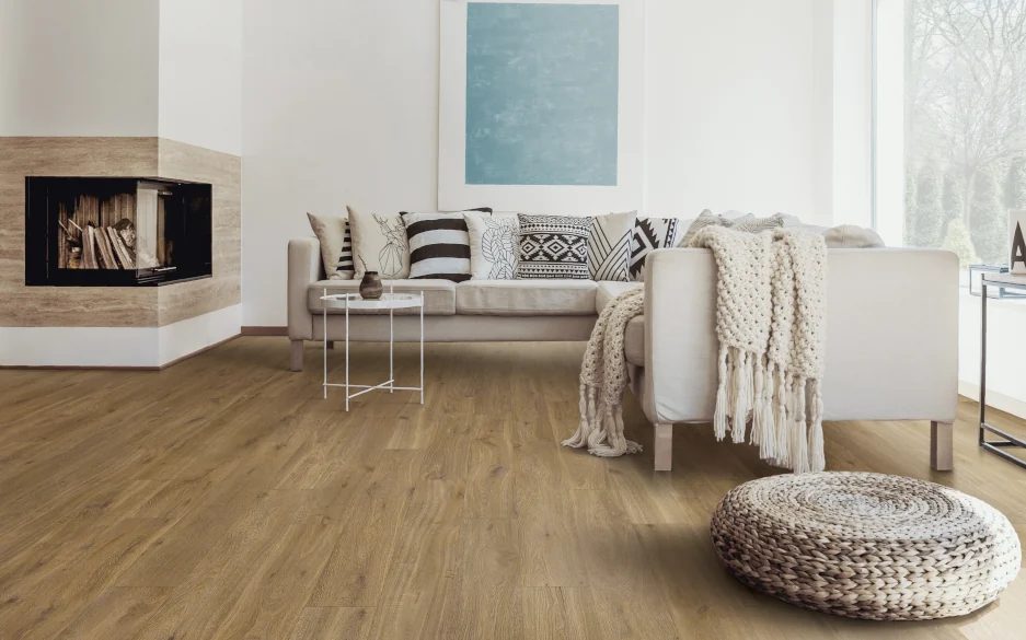 Kork-Designboden als Wohnzimmerboden