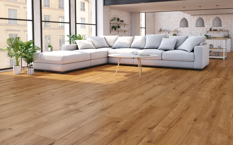 Wohnzimmerboden aus Parkett