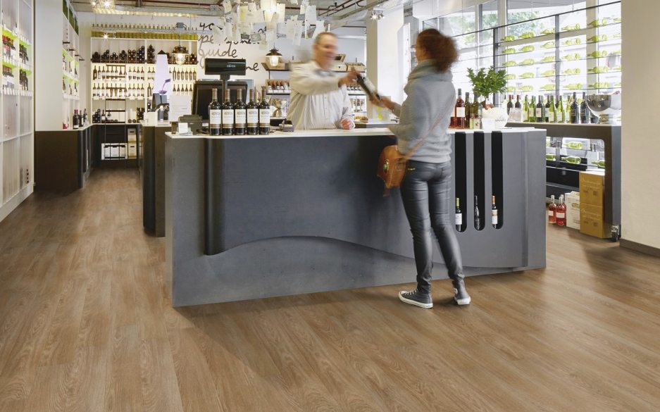 Bodenbelag in einem Weingeschäft