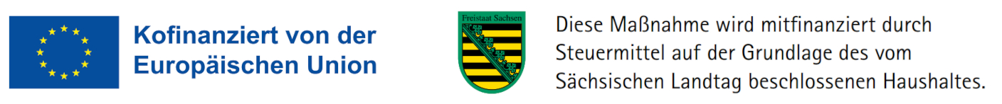 Logo: EU und Freistaat Sachsen