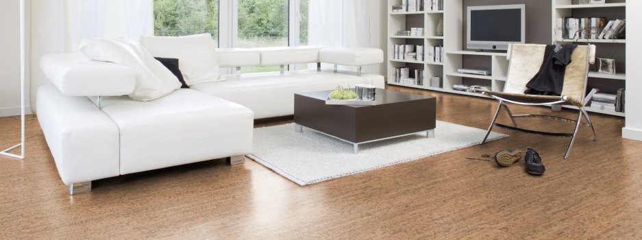 Elastischer Bodenbelag aus Kork