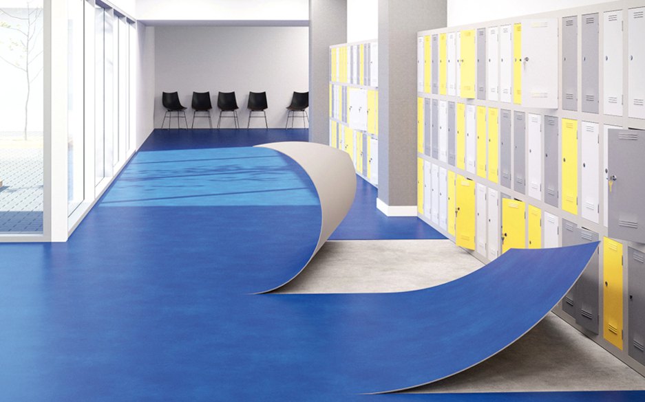 Elastischer PVC-Bodenbelag