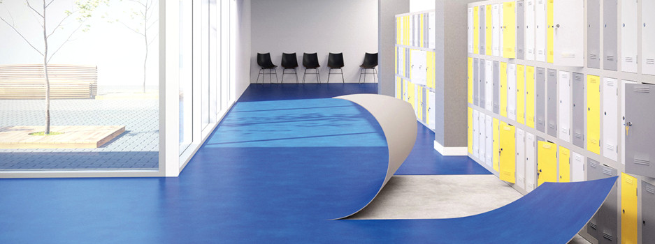 Elastischer PVC-Bodenbelag