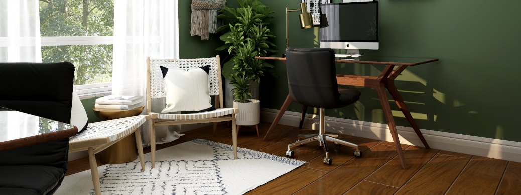 Homeoffice einrichten mit Parkett