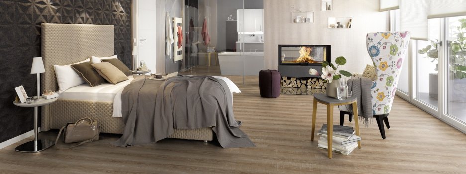 Rigid-Vinyl im Schlafzimmer