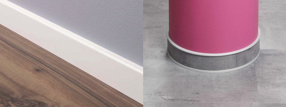 Sockelleisten am Vinylboden