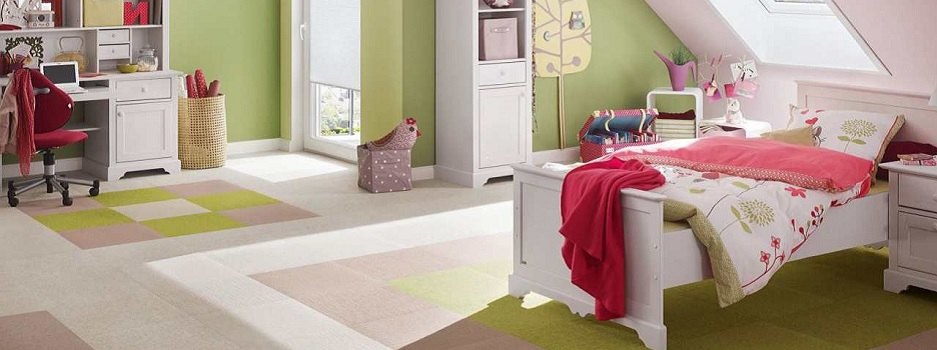 Teppichfliesen im Kinderzimmer