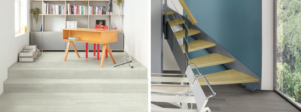 Podesttreppe und freistehende Treppe