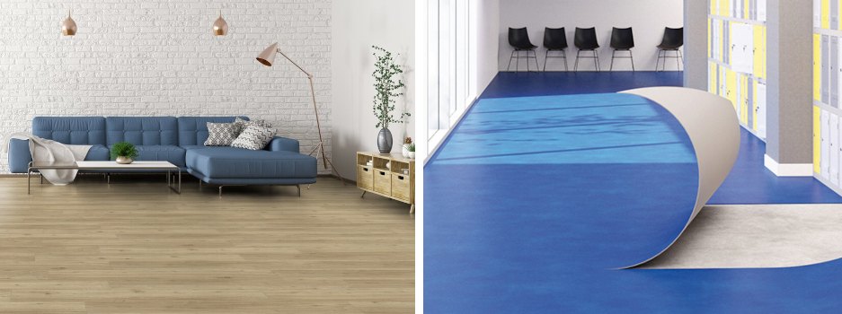 Vinyl oder PVC als Bodenbelag
